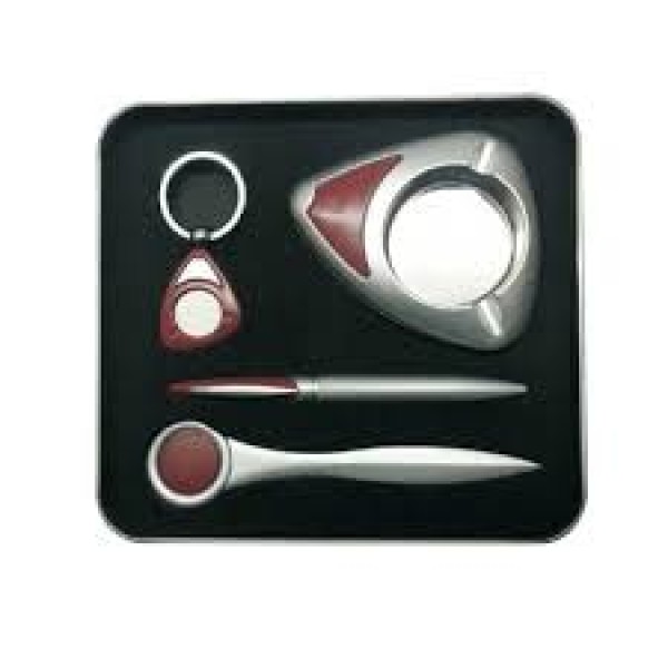 4 IN 1 GIFT SET (KEY CHAIN/PAPER CUTTER/PEN/ASHTRAY)  